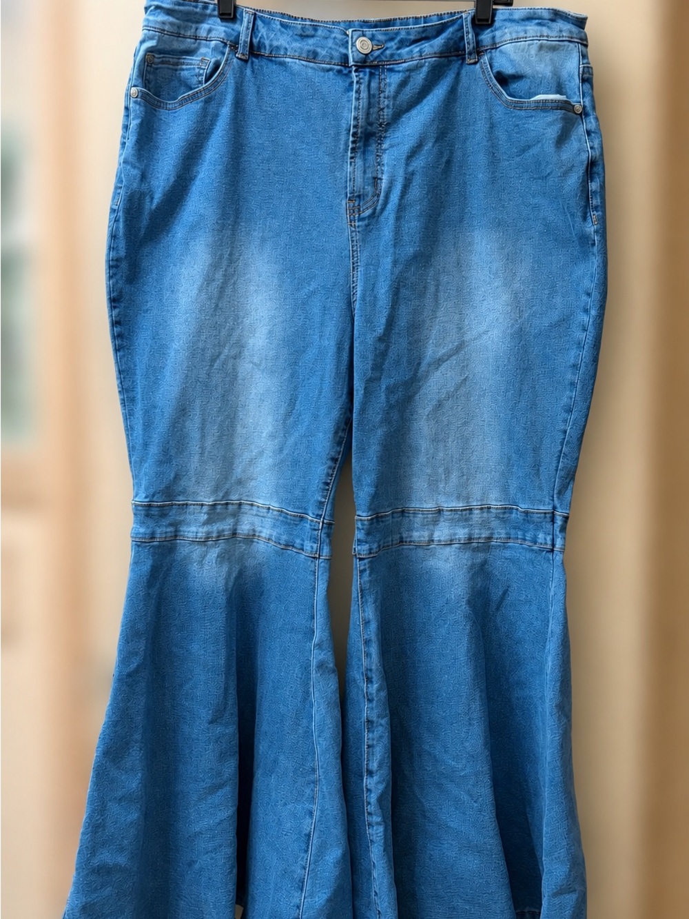 NWOT ELOQUII Denim Bell Bottom Jeans Size 18 Wide Leg Retro Flare ⭐ - Picture 3 of 12